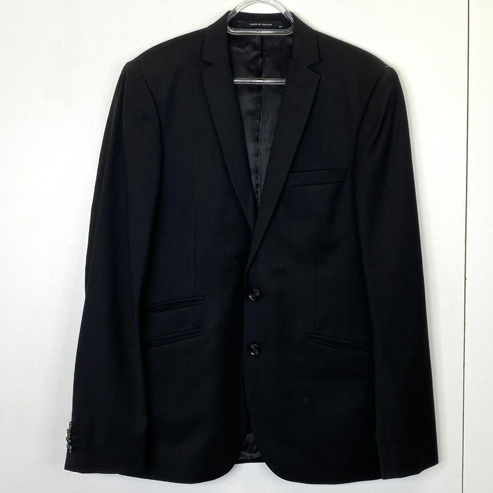 Tiger Of Sweden Nedvin Blazer Jacket Black Wool Mens Size 48 Us